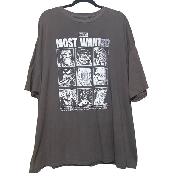 Marvel Mad Engine Marvel's Most Wanted Gray T-Shirt 100% Cotton Men's Size 3XL - Picture 1 of 10
